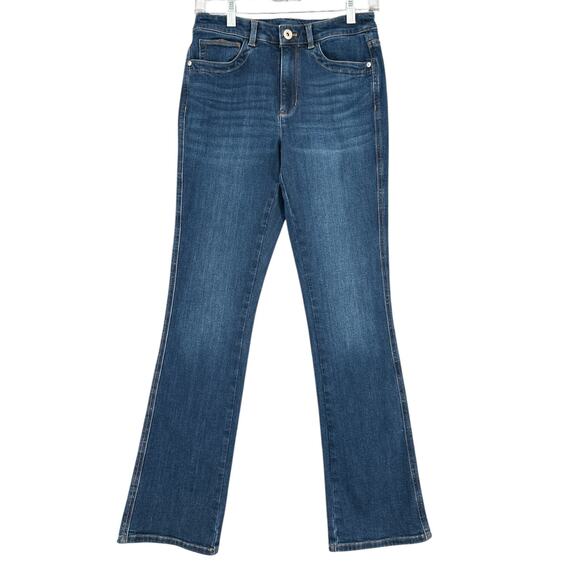 J.Jill‎ High-Rise Bootcut Medium Blue Wash 5 Pocket Stretch Denim Jeans 4R - Picture 1 of 8